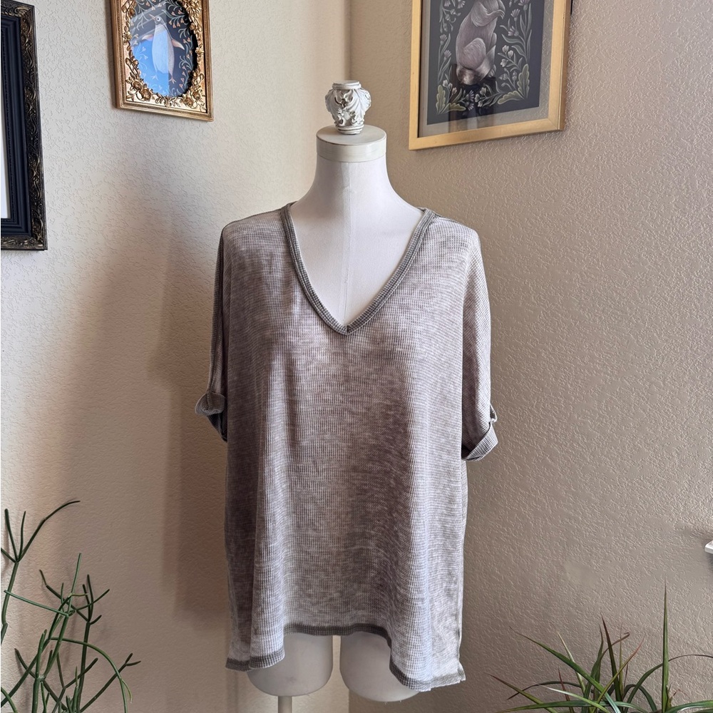 Chrysanthemum Oversized Short Sleeve Thermal Top